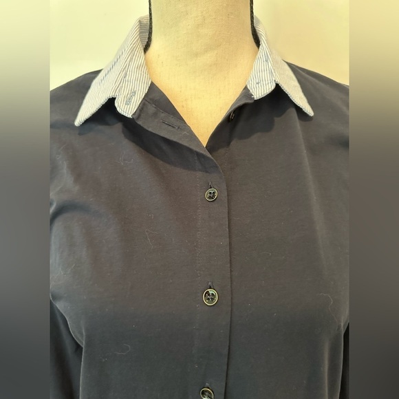 Desigual Blue Long Striped Floral Tunic S  EUC embroidery - Picture 2 of 10